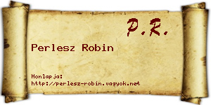 Perlesz Robin névjegykártya